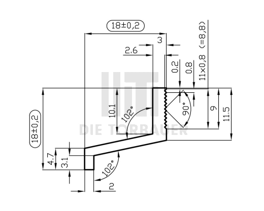 Alu-Wetterschenkel RAL