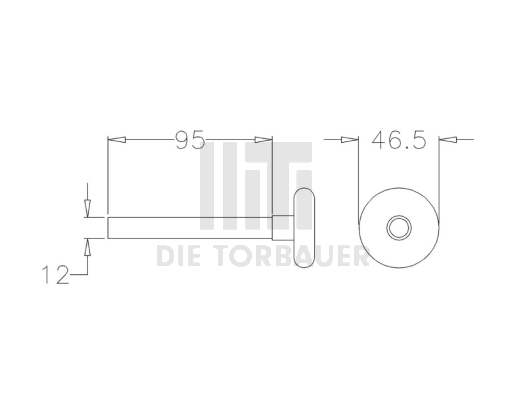 Baugr. Seitenbeschlag Rollenhalter einfach mit Logo
