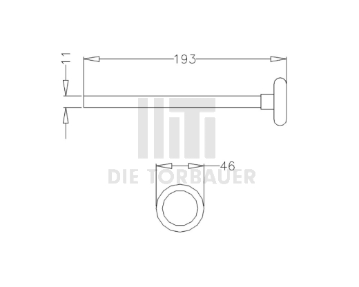 Laufrolle lang 11 mm