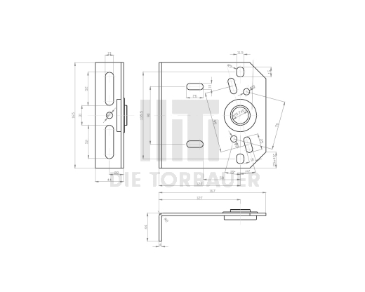 Lagerkonsole 111 mm Breite 140 mm