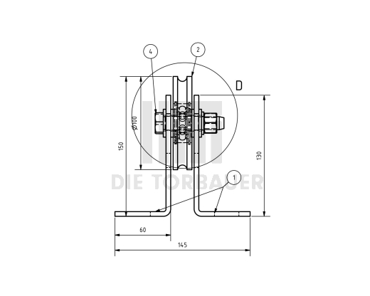 Baugr. Umlenkrolle AFH