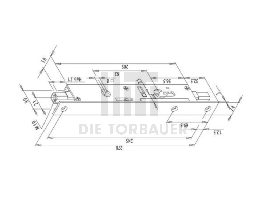 Basküllkantriegel 298