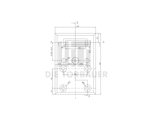 Bodenplatte für Schildkrötenführung