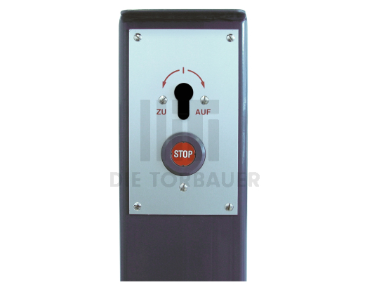 Standsäule Stahl verzinkt mit Schlüsseltaster 3-Befehl