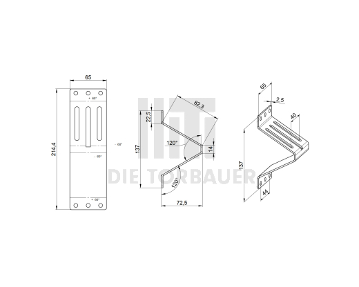 Rollenbock 70 mm 60° Verzinkt