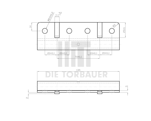 Rollenhalter 140 mm